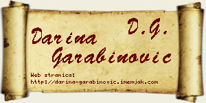 Darina Garabinović vizit kartica